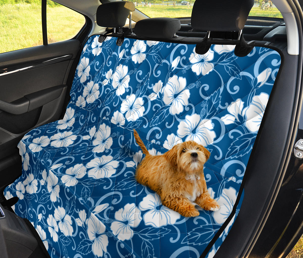 Hibiscus Pattern Print Design HB03 Rear Dog  Seat Cover