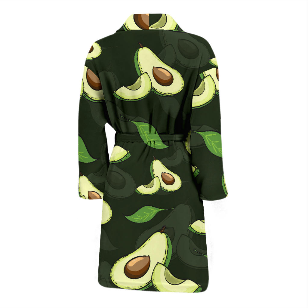 Avocado Pattern Print Design AC07 Men Bathrobe