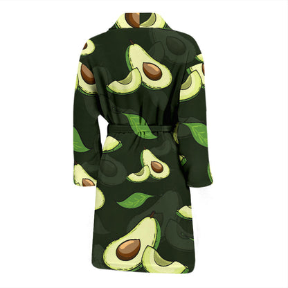 Avocado Pattern Print Design AC07 Men Bathrobe