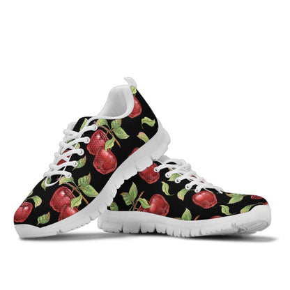 Apple Pattern Print Design AP011 Sneakers White Bottom Shoes