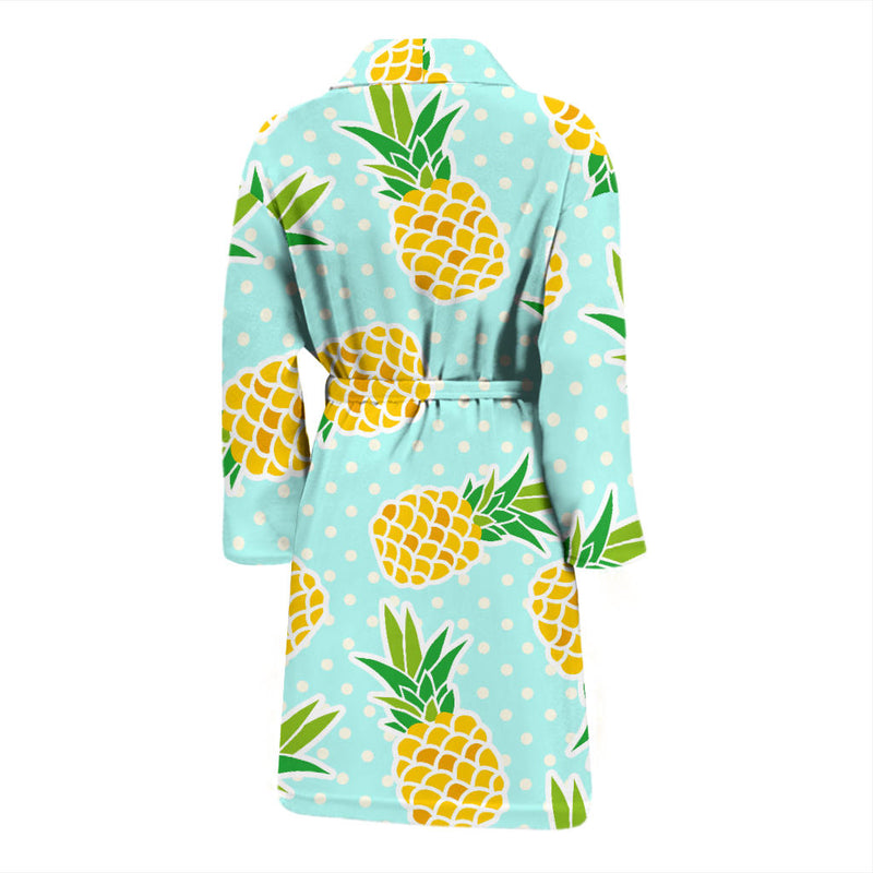 Pineapple Pattern Print Design PP01 Men Bathrobe