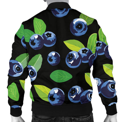 Blueberry Pattern Print Design BB03 Men Bomber Jacket
