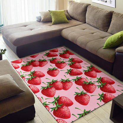 Strawberry Pattern Print Design SB03 Area Rugs