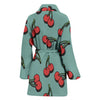 Cherry Pattern Print Design CH03 Women Bathrobe