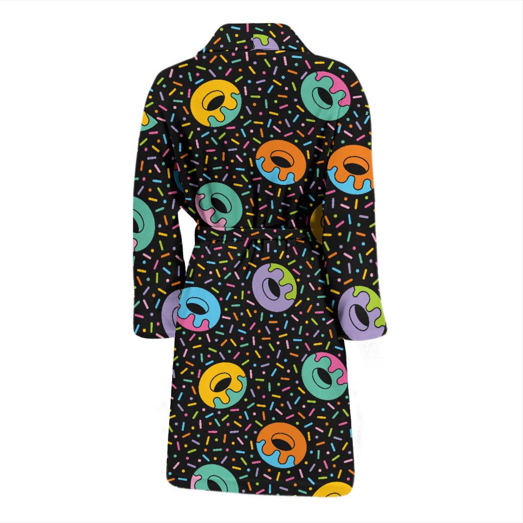 Donut Pattern Print Design DN012 Men Bathrobe