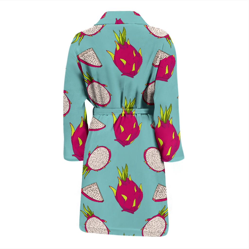 Dragonfruit Pattern Print Design DF01 Men Bathrobe