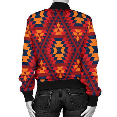 Navajo Pattern Print Design A03 Women's Bomber Jacket