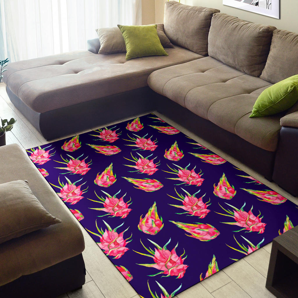 Dragonfruit Pattern Print Design DF02 Area Rugs