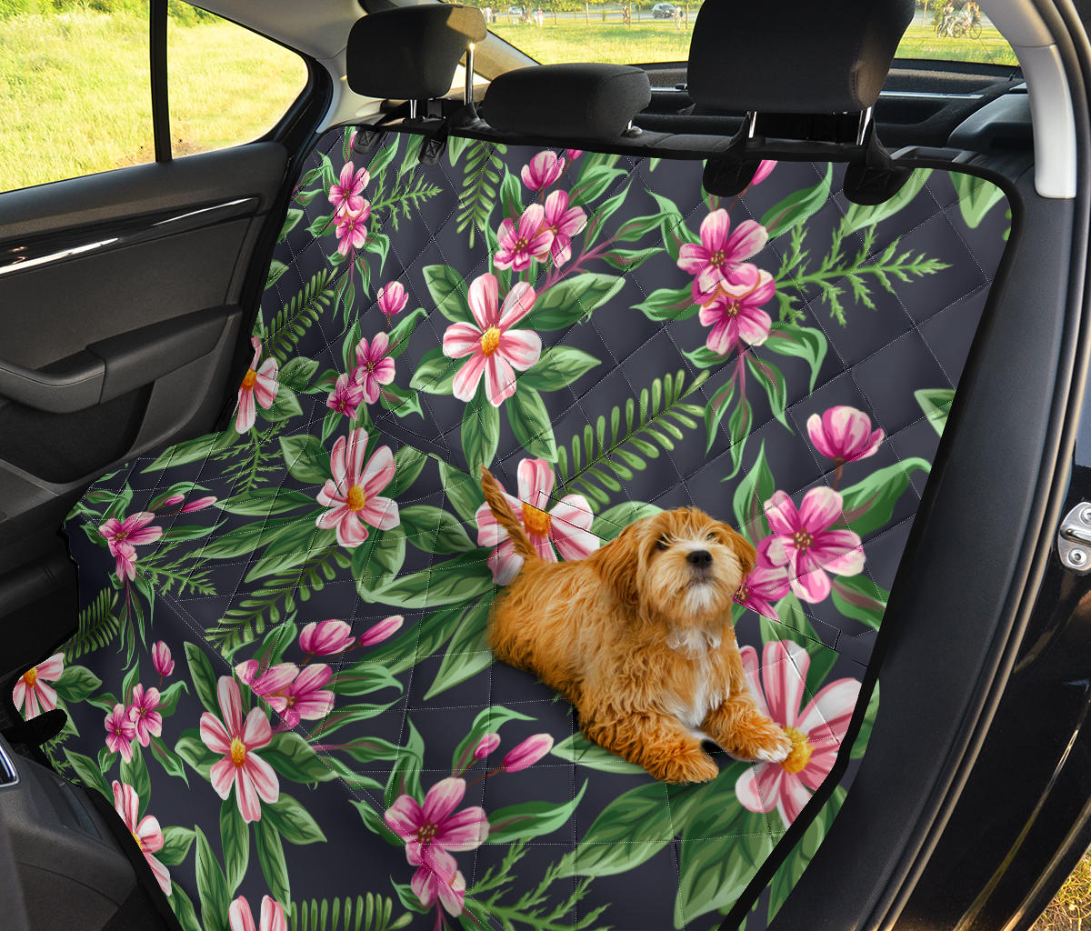Summer Floral Pattern Print Design SF010 Rear Dog  Seat Cover