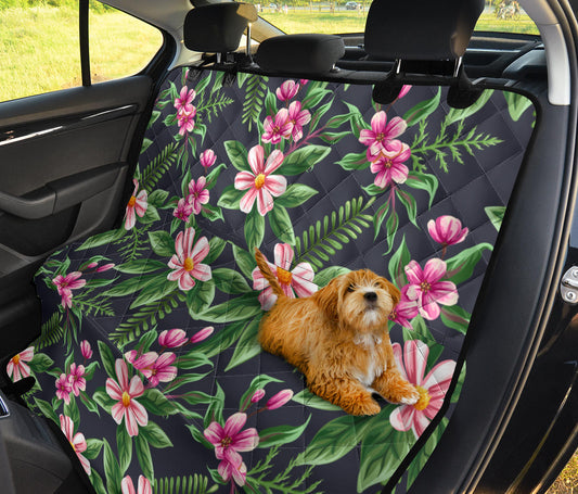 Summer Floral Pattern Print Design SF010 Rear Dog  Seat Cover