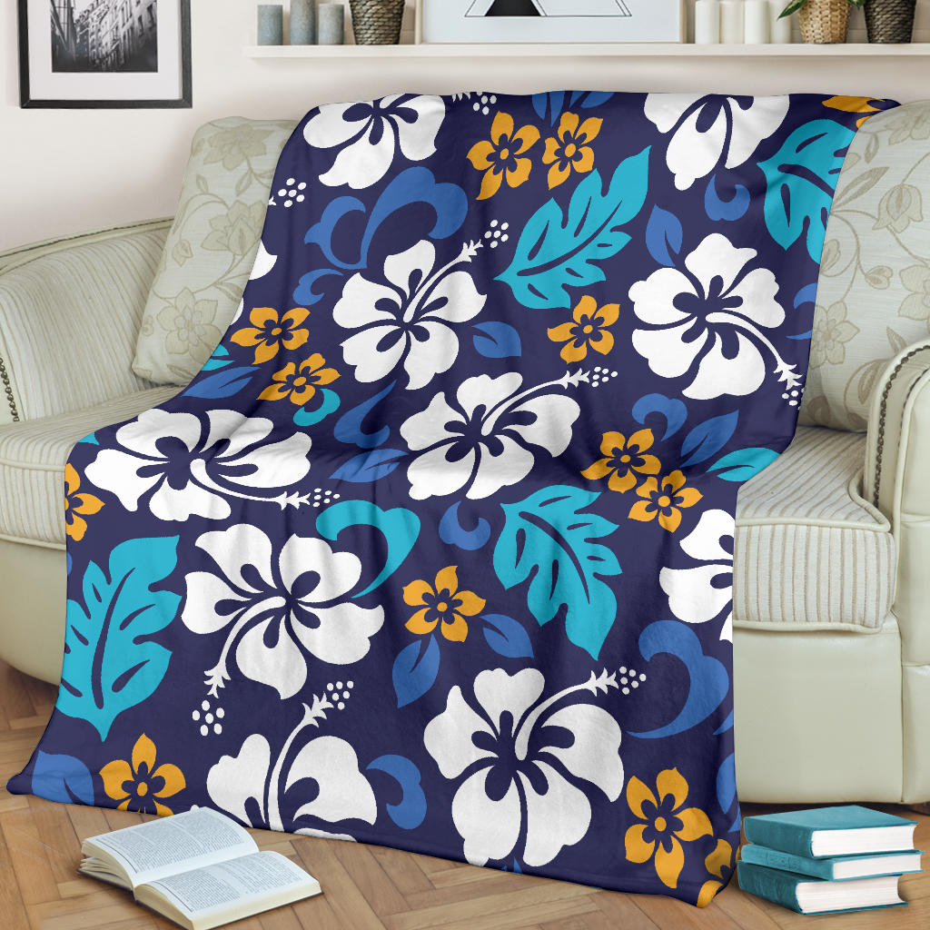 Hibiscus Pattern Print Design HB030 Fleece Blanket
