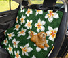 White Plumeria Pattern Print Design PM020 Rear Dog  Seat Cover