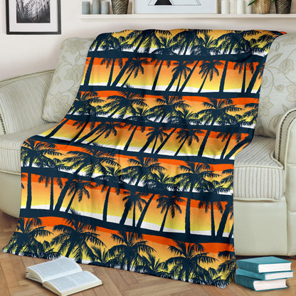 Palm Tree Pattern Print Design PT011 Fleece Blanket