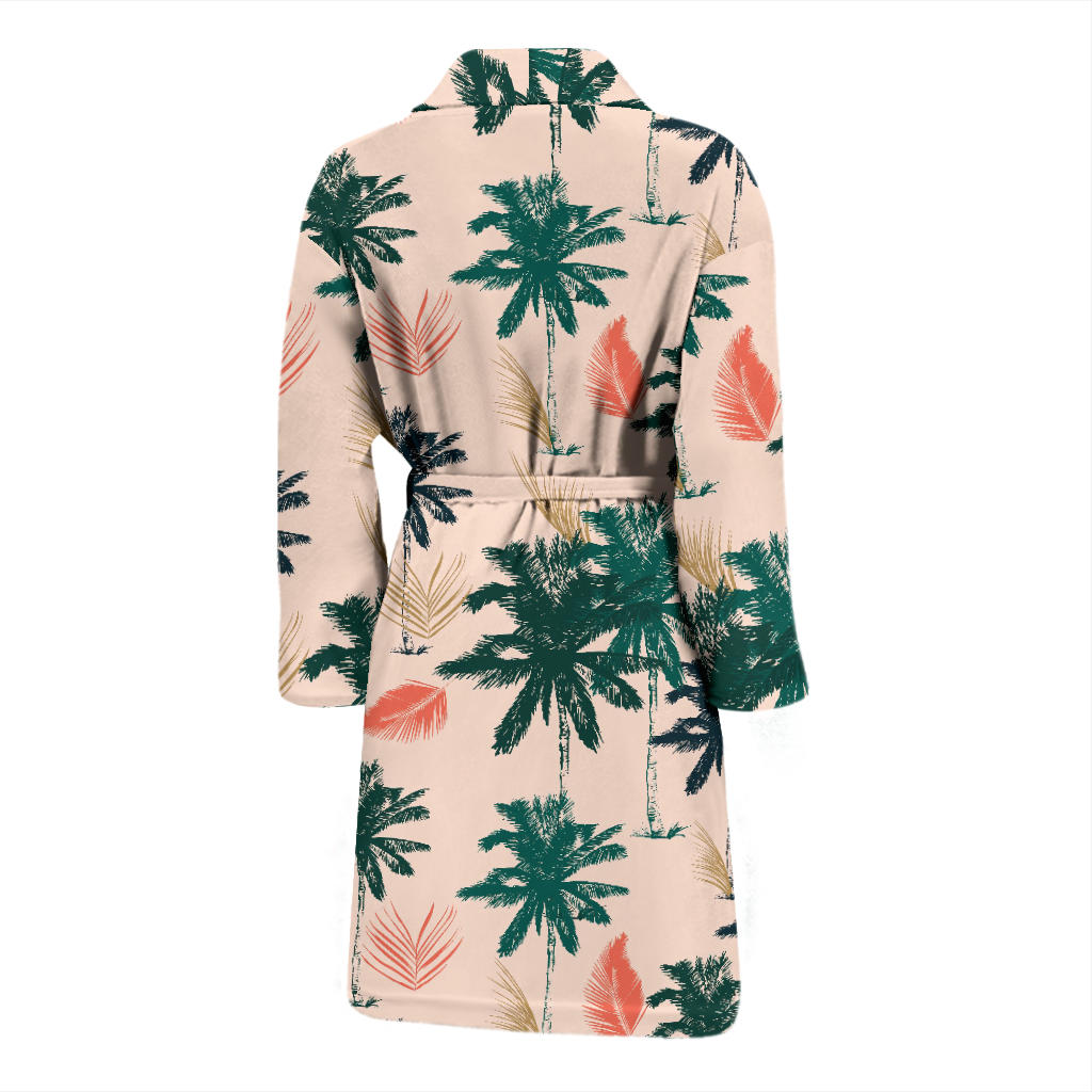 Palm Tree Pattern Print Design PT014 Men Bathrobe