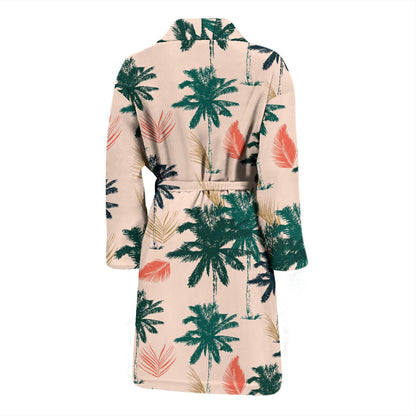 Palm Tree Pattern Print Design PT014 Men Bathrobe
