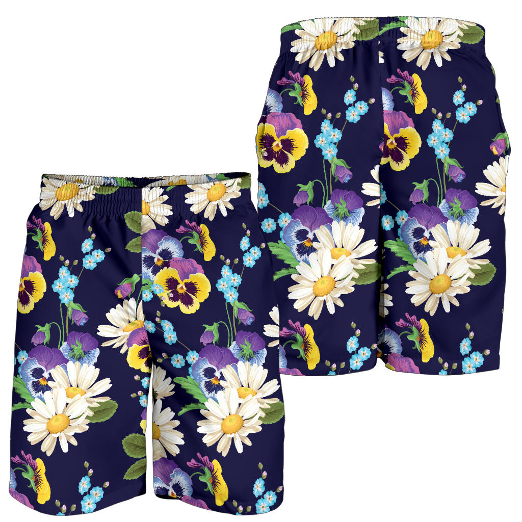 Pansy Pattern Print Design PS03 Mens Shorts