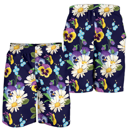 Pansy Pattern Print Design PS03 Mens Shorts