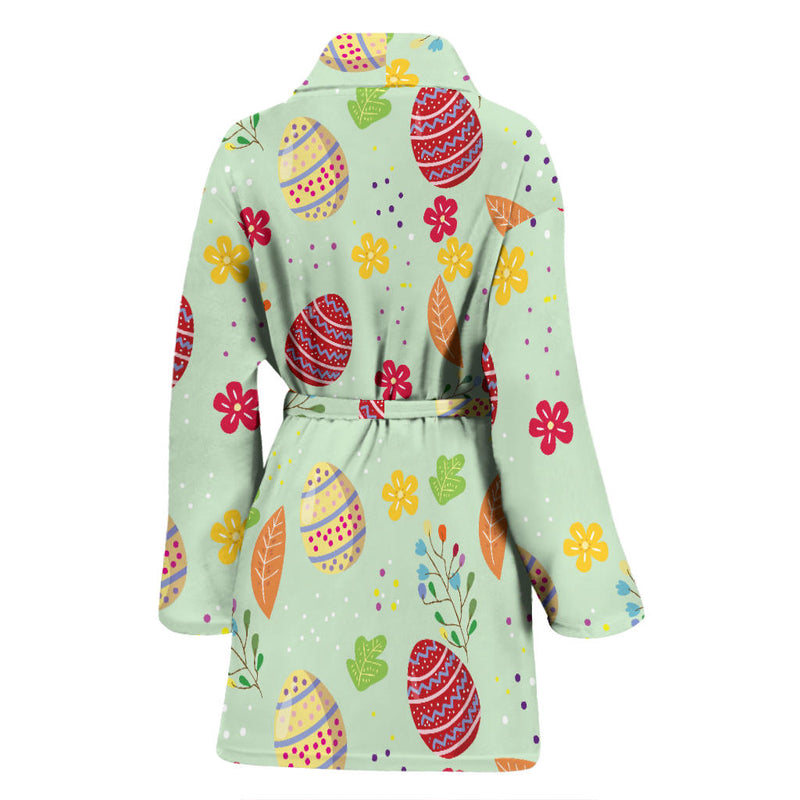 Easter Eggs Pattern Print Design RB07 Women Bathrobe