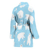 Polar Bear Pattern Print Design PB01 Women Bathrobe