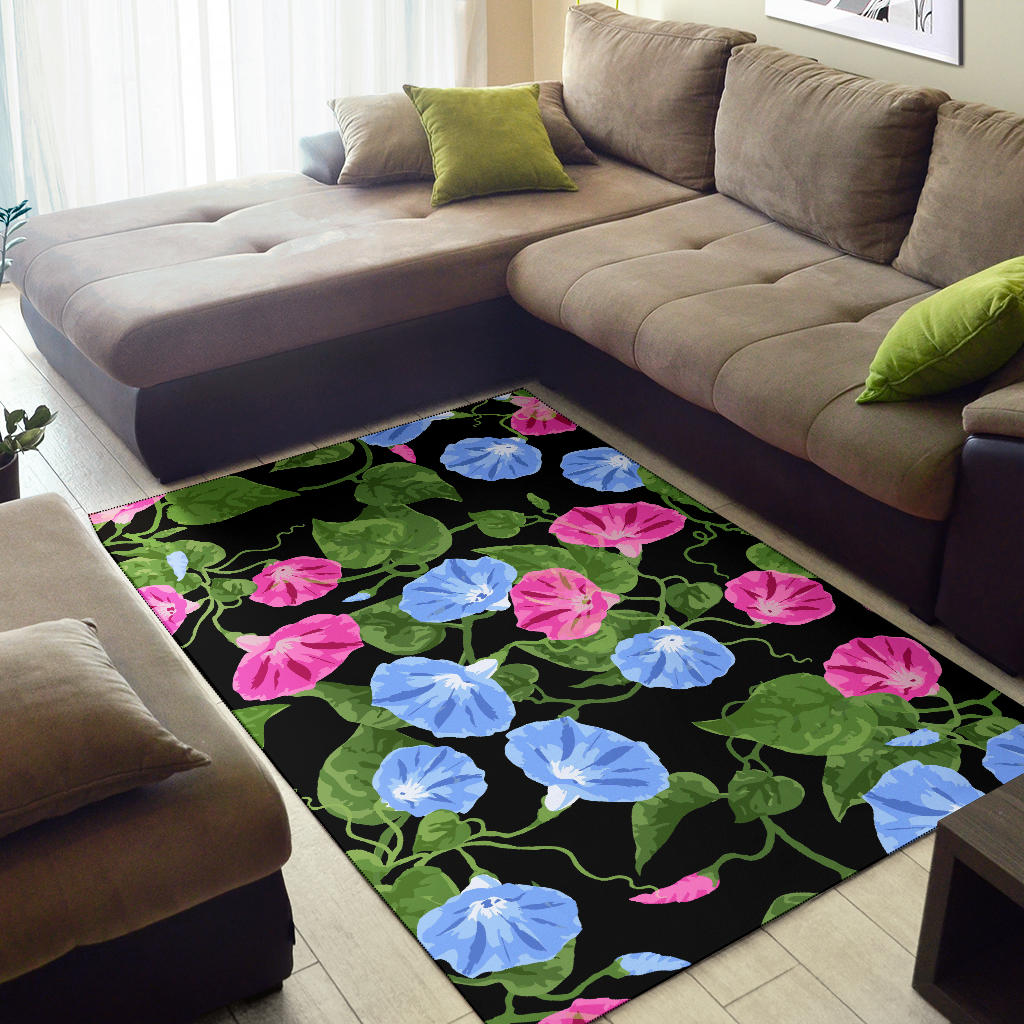 Morning Glory Pattern Print Design MG04 Area Rugs