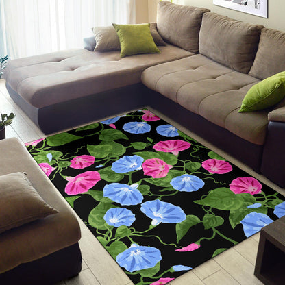 Morning Glory Pattern Print Design MG04 Area Rugs