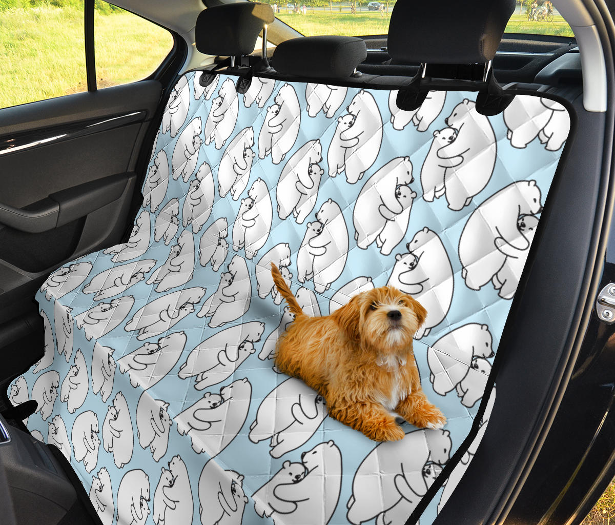 Polar Bear Pattern Print Design PB08 Rear Dog  Seat Cover