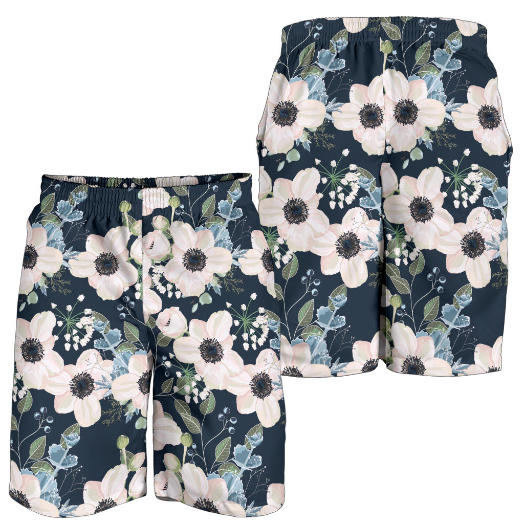Anemone Pattern Print Design AM02 Mens Shorts