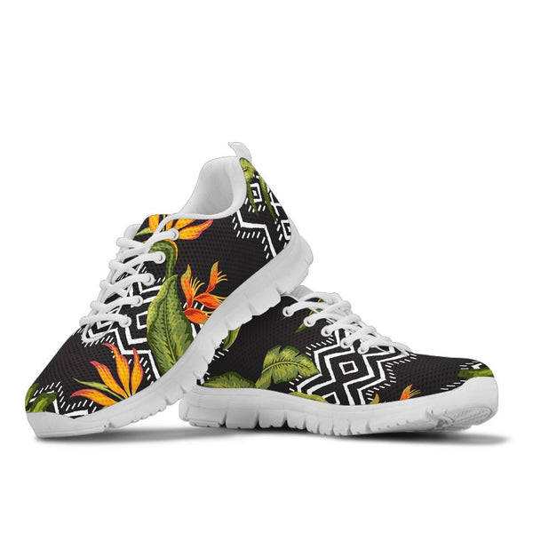 Bird Of Paradise Pattern Print Design BOP07 Sneakers White Bottom Shoe ...