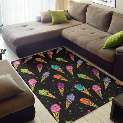 Ice Cream Pattern Print Design IC06 Area Rugs