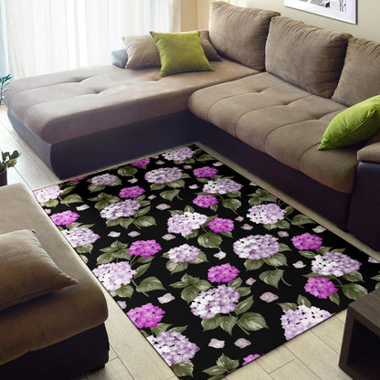 Hydrangea Pattern Print Design HD011 Area Rugs