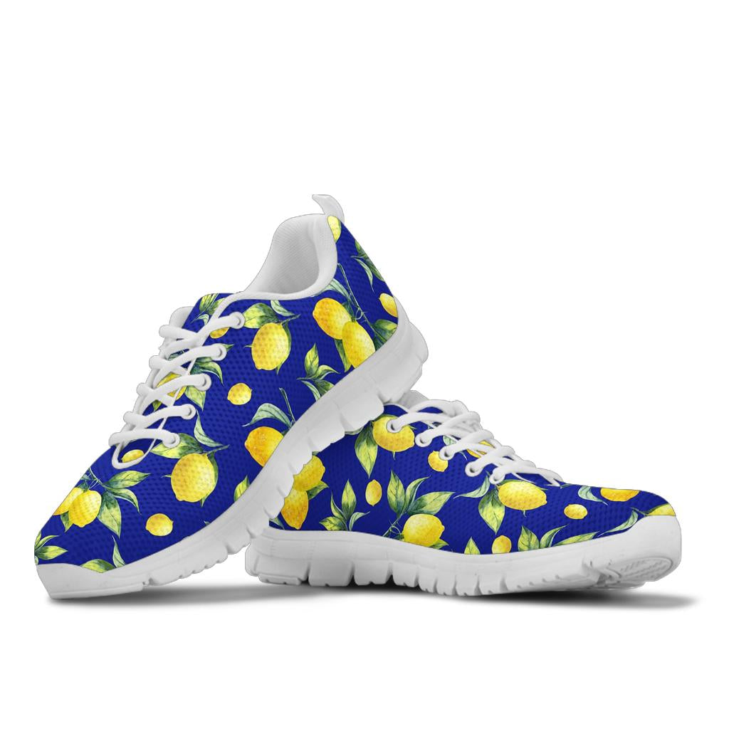 Lemon Pattern Print Design LM06 Sneakers White Bottom Shoes