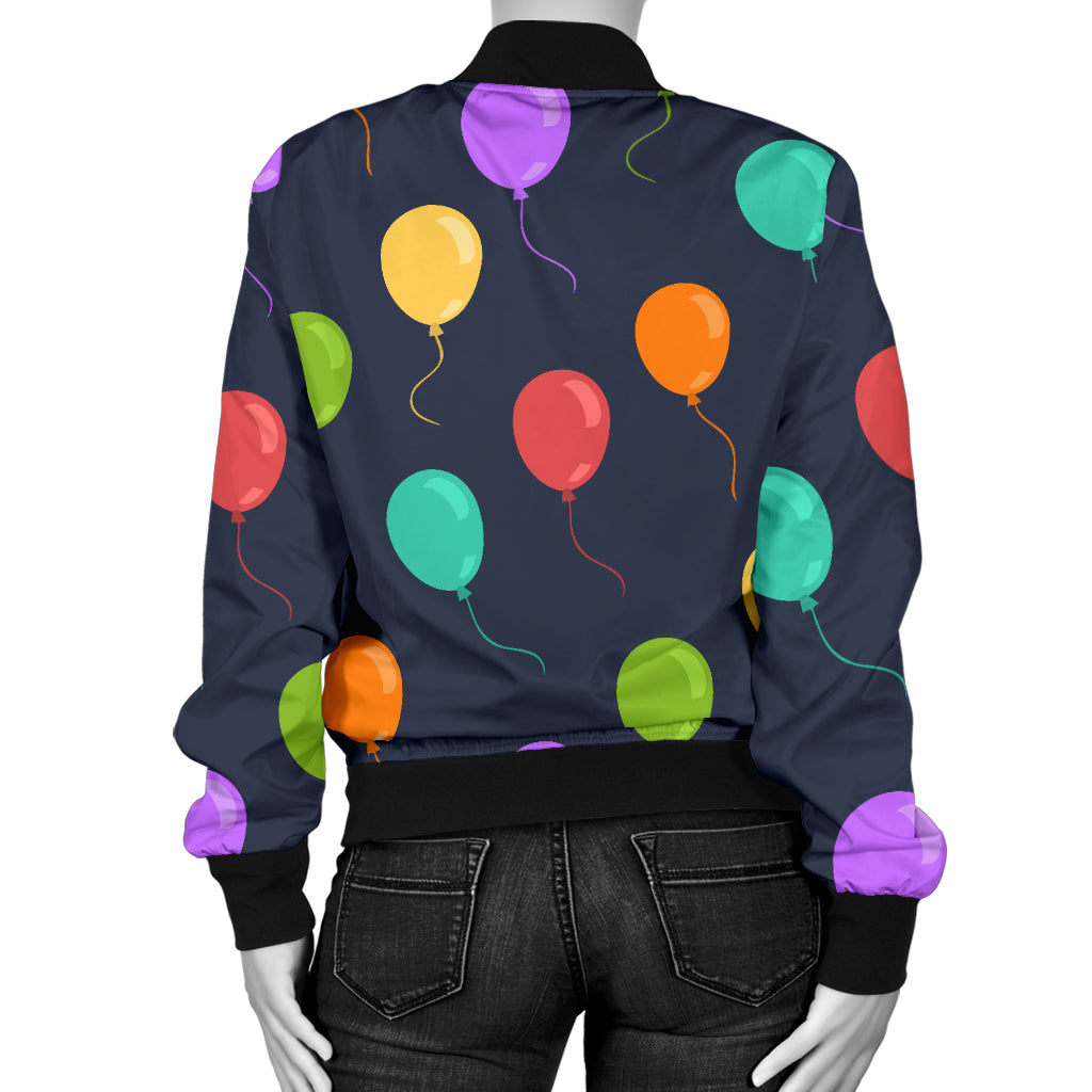 Ballon Colorful Pattern Print Design 03 Women's Bomber Jacket
