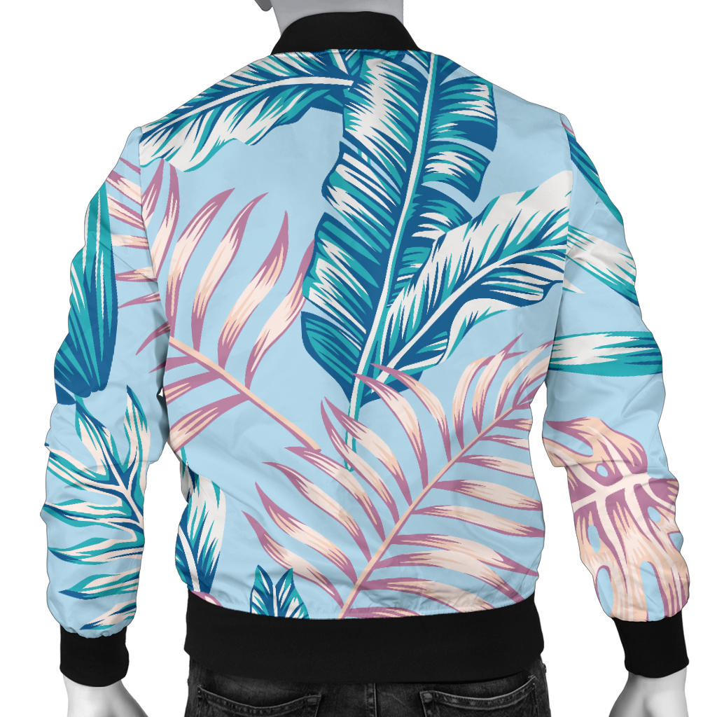 Tropical Flower Pattern Print Design TF01 Men Bomber Jacket