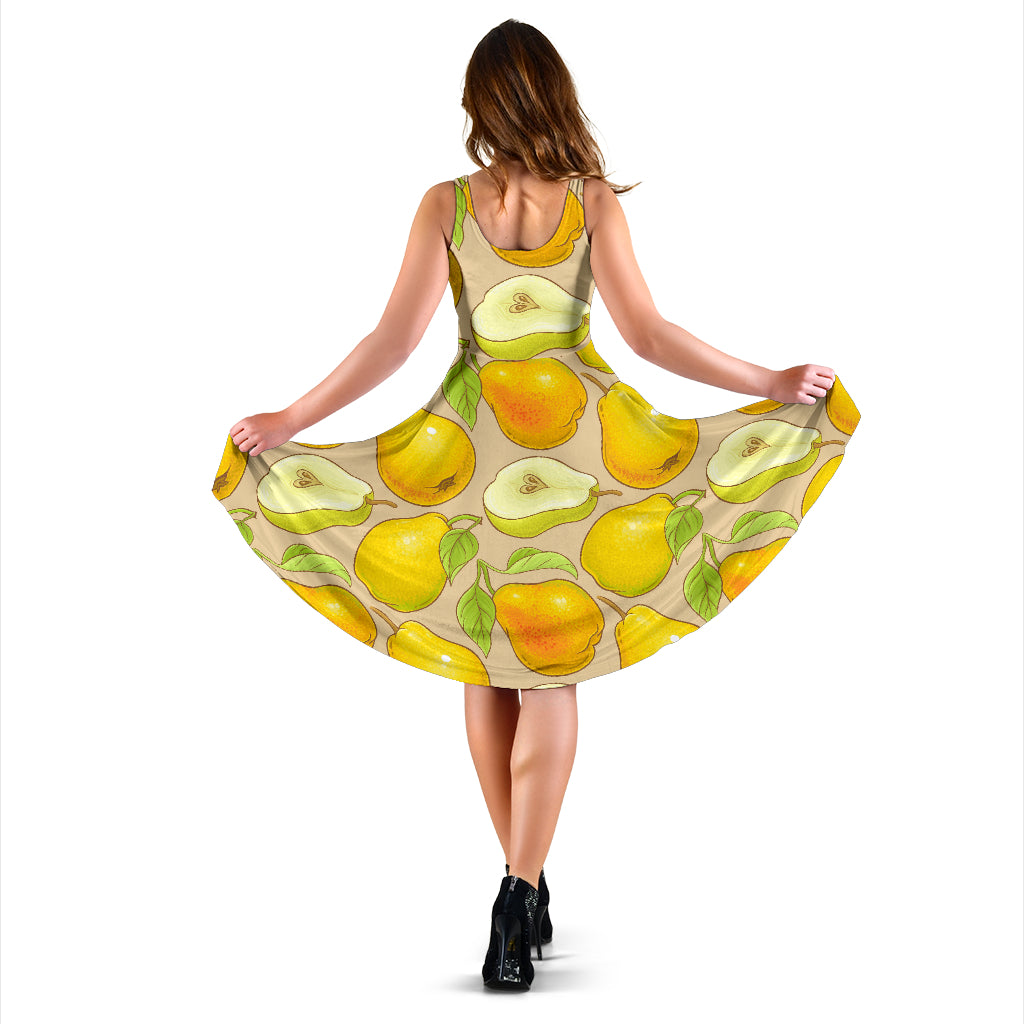 Pear Pattern Print Design PE05 Midi Dress