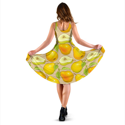Pear Pattern Print Design PE05 Midi Dress