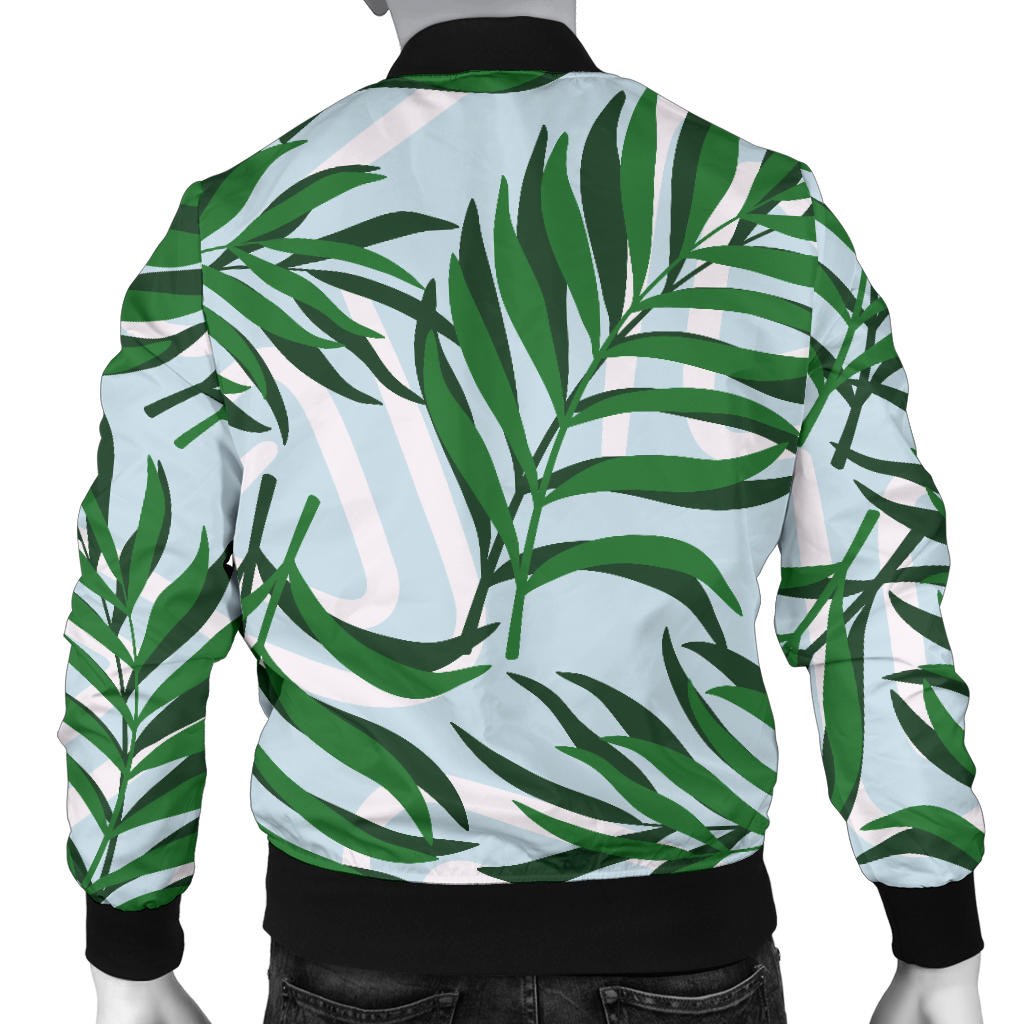 Palm Leaves Pattern Print Design PL06 Men Bomber Jacket