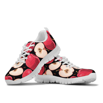 Apple Pattern Print Design AP02 Sneakers White Bottom Shoes