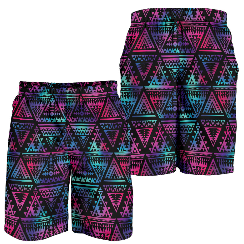 Tribal aztec Dark Multicolor Mens Shorts