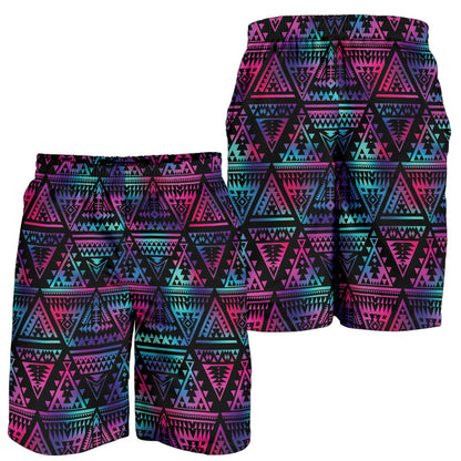 Tribal aztec Dark Multicolor Mens Shorts