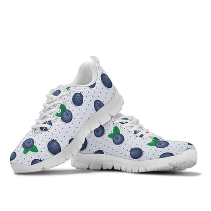 Blueberry Pattern Print Design BB02 Sneakers White Bottom Shoes