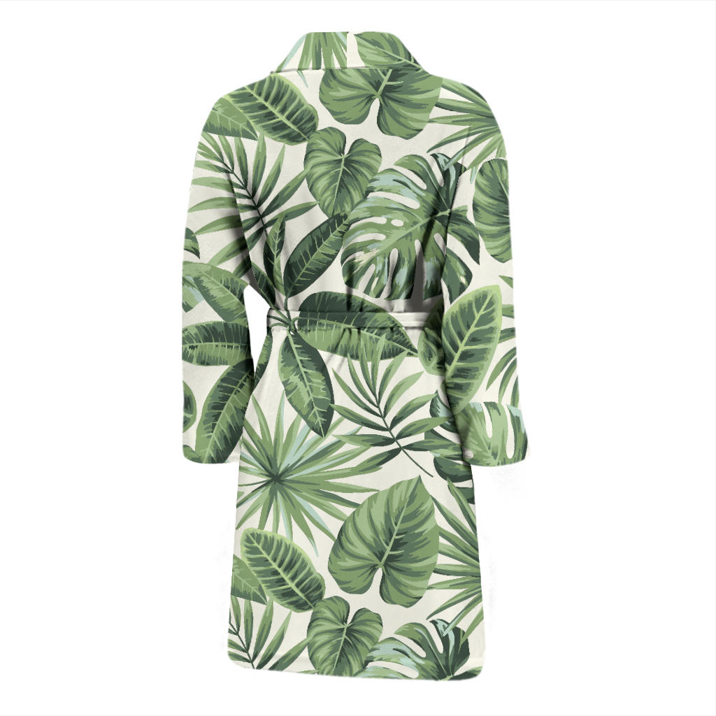 Palm Leaves Pattern Print Design PL014 Men Bathrobe