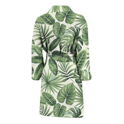 Palm Leaves Pattern Print Design PL014 Men Bathrobe