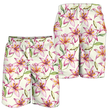 Lily Pattern Print Design LY011 Mens Shorts