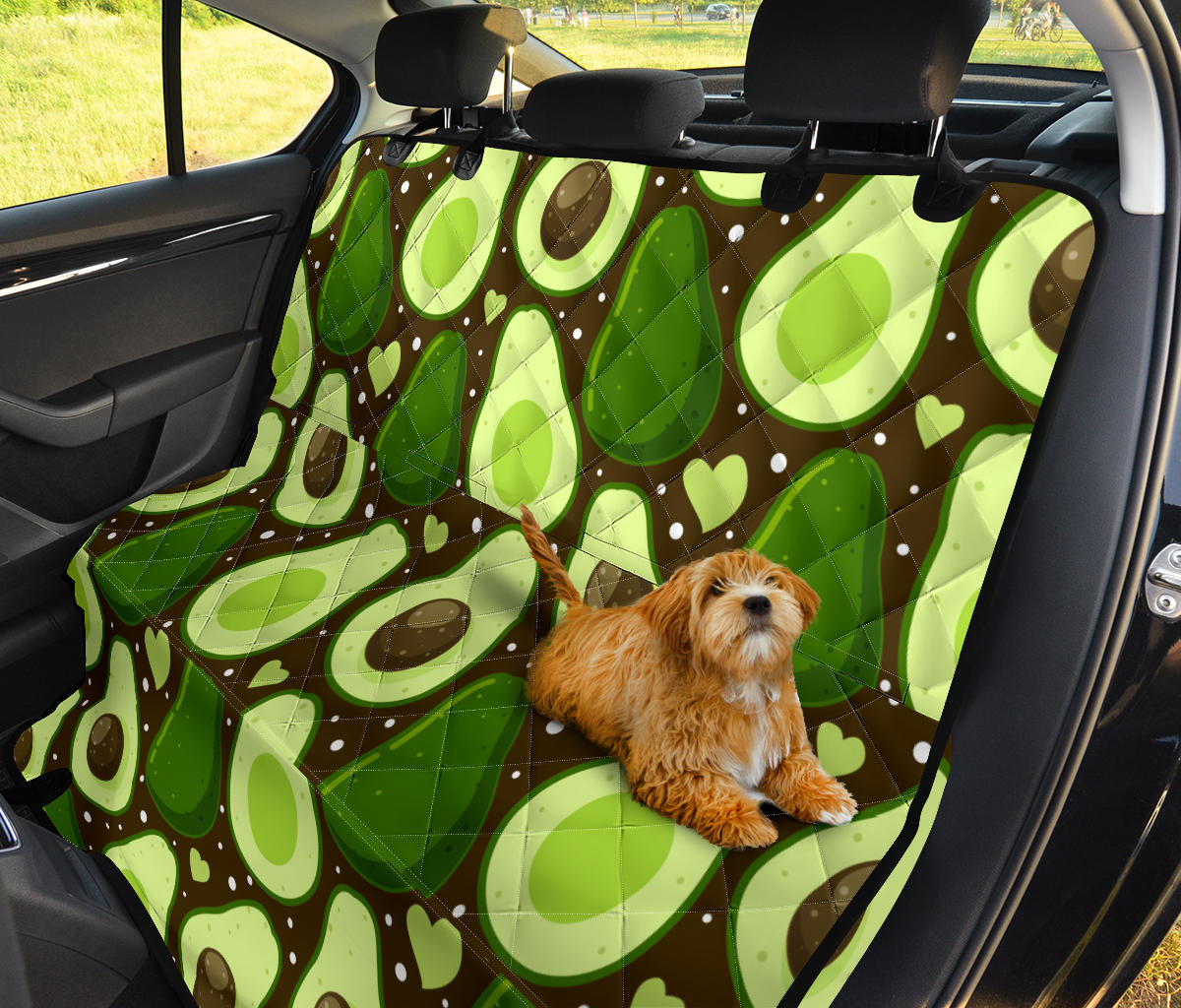 Avocado Pattern Print Design AC04 Rear Dog  Seat Cover