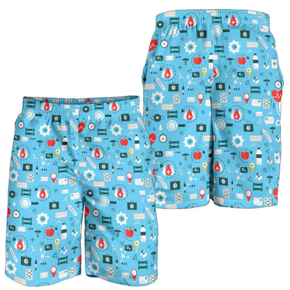 Medical Pattern Print Design 06 Mens Shorts