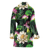 Water Lily Pattern Print Design WL010 Women Bathrobe