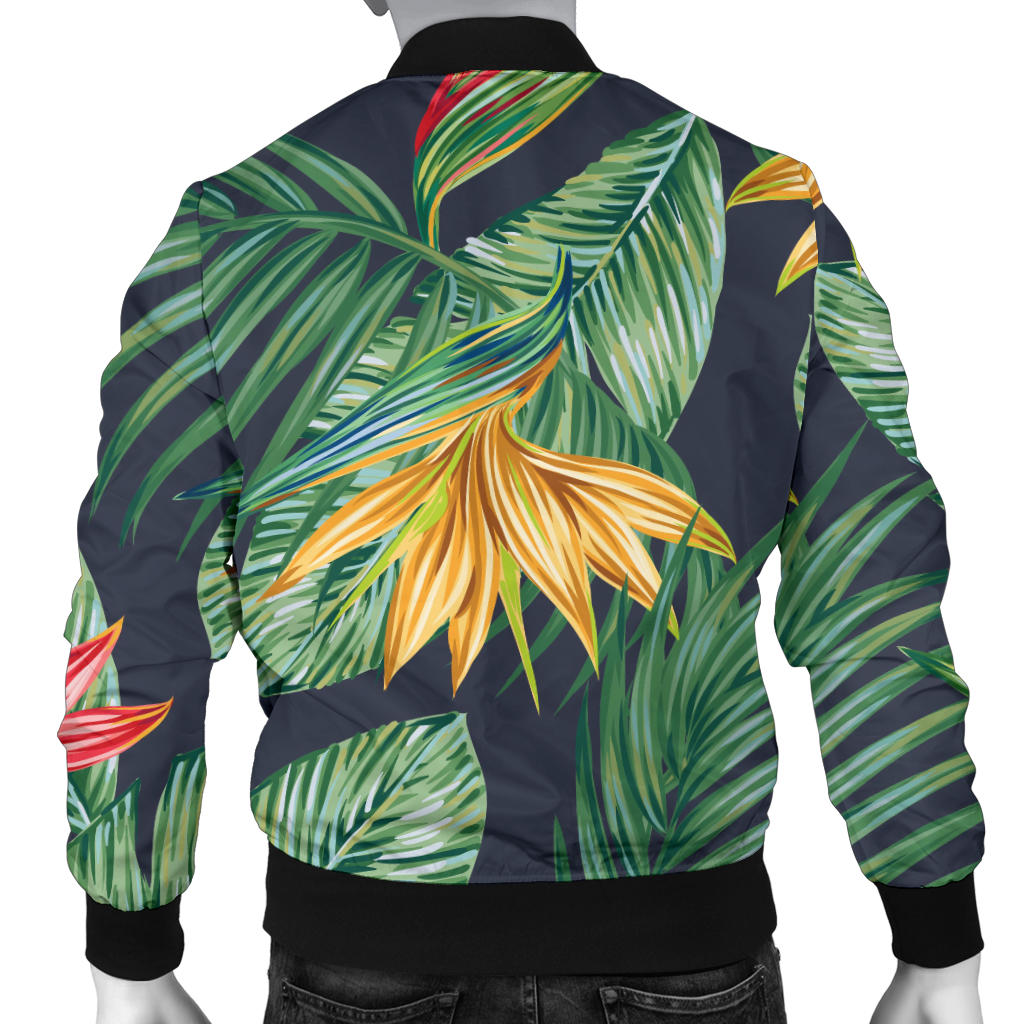 Bird Of Paradise Pattern Print Design BOP09 Men Bomber Jacket
