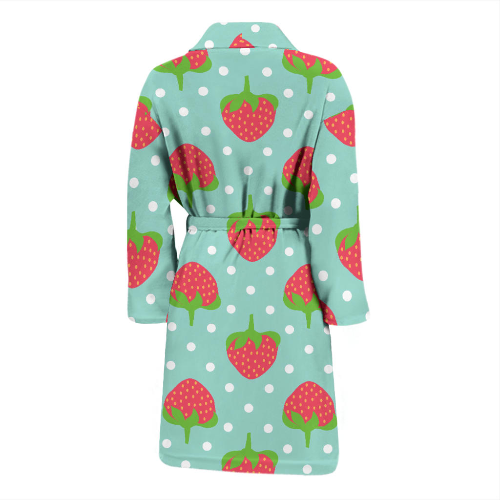 Strawberry Pattern Print Design SB06 Men Bathrobe