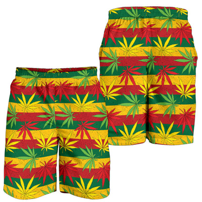 Rasta Pattern Print Design A03 Mens Shorts