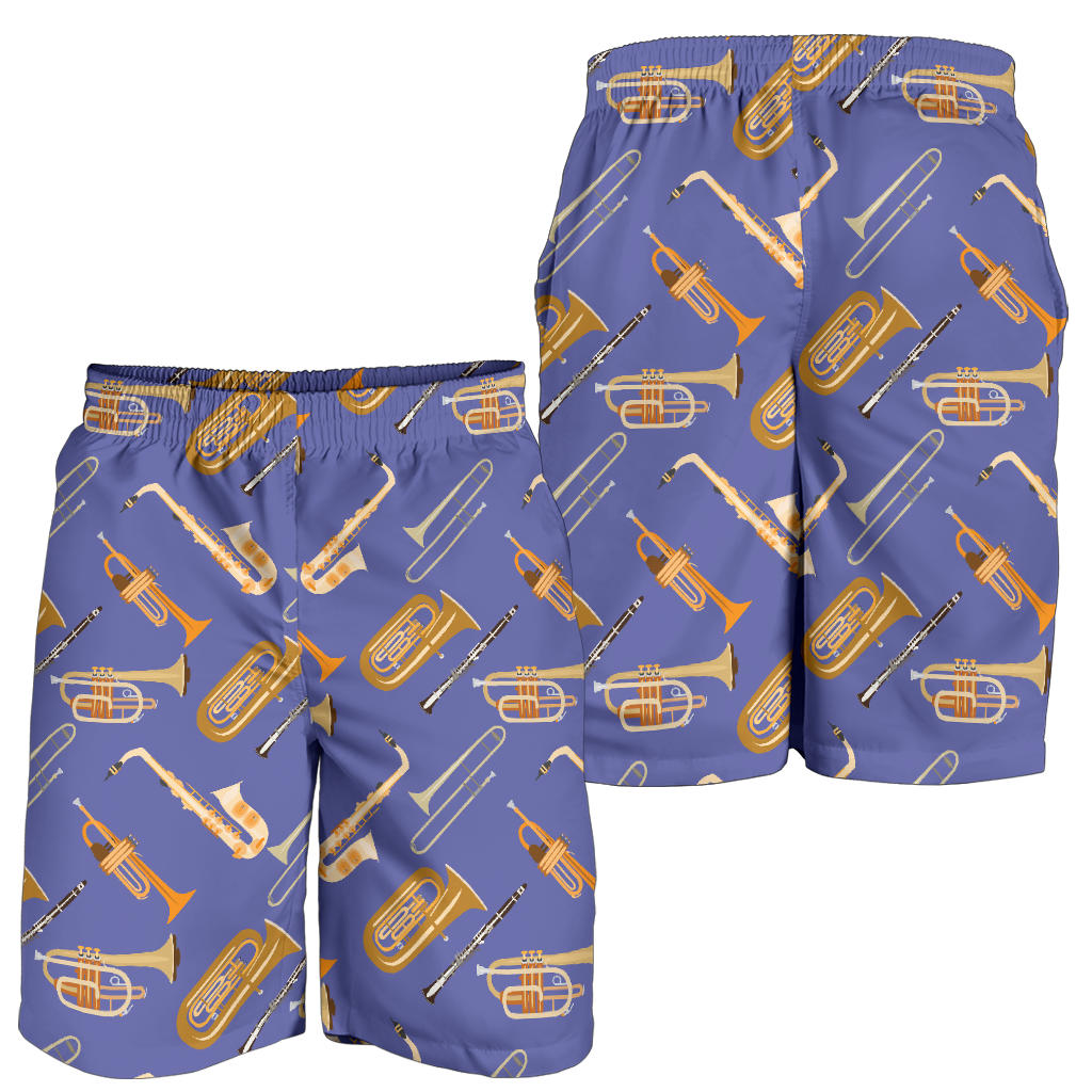 Trombone Pattern Print Design 02 Mens Shorts